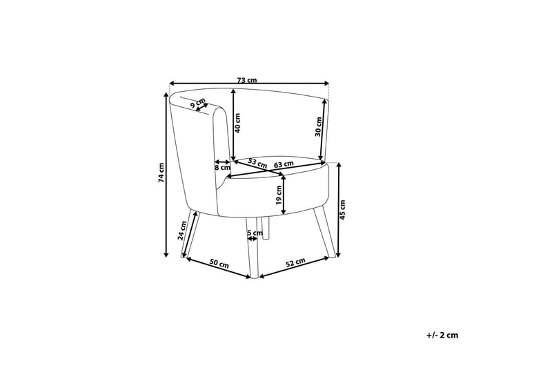 Odenzen Lenestol - Hvit - Møbler - Stoler - Lenestoler - Lenestol uten armlene