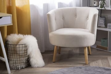 Odenzen Lenestol - Hvit - Møbler - Stoler - Lenestoler - Lenestol uten armlene