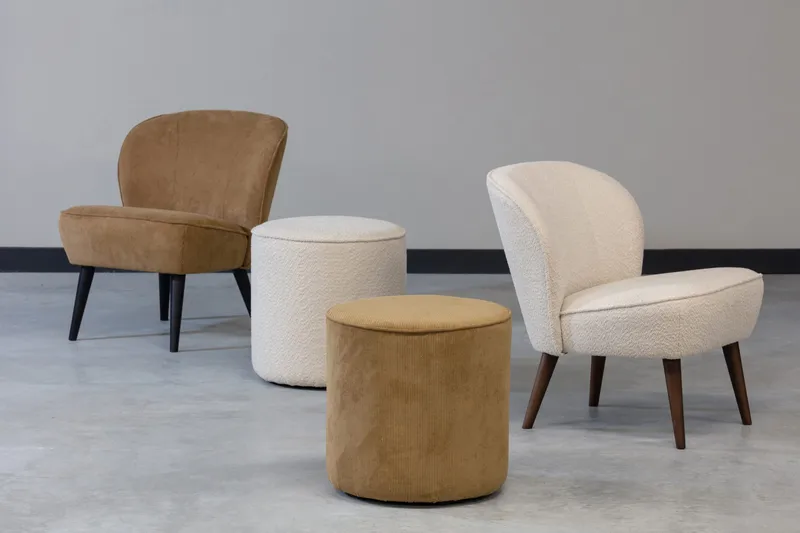 Serra Lenestol - Kremhvit|Bouclé - Møbler - Stoler - Lenestoler - Lenestol uten armlene