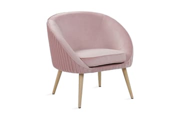 Skaten Fløyelslenestol - Rosa - Møbler - Stoler - Lenestoler - Lenestol uten armlene