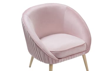 Skaten Fløyelslenestol - Rosa - Møbler - Stoler - Lenestoler - Lenestol uten armlene