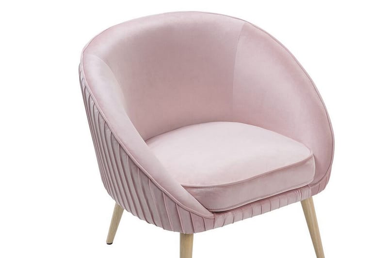 Skaten Fløyelslenestol - Rosa - Møbler - Stoler - Lenestoler - Lenestol uten armlene