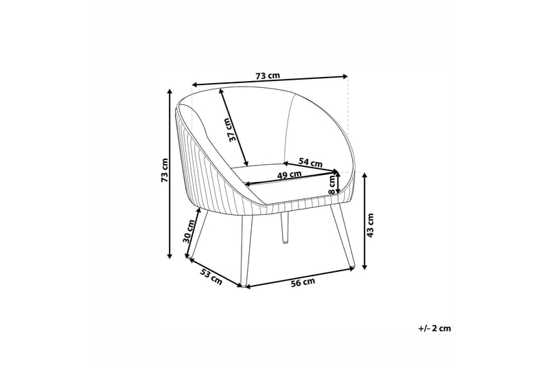 Skaten Fløyelslenestol - Rosa - Møbler - Stoler - Lenestoler - Lenestol uten armlene
