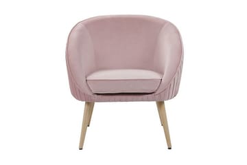 Skaten Fløyelslenestol - Rosa - Møbler - Stoler - Lenestoler - Lenestol uten armlene