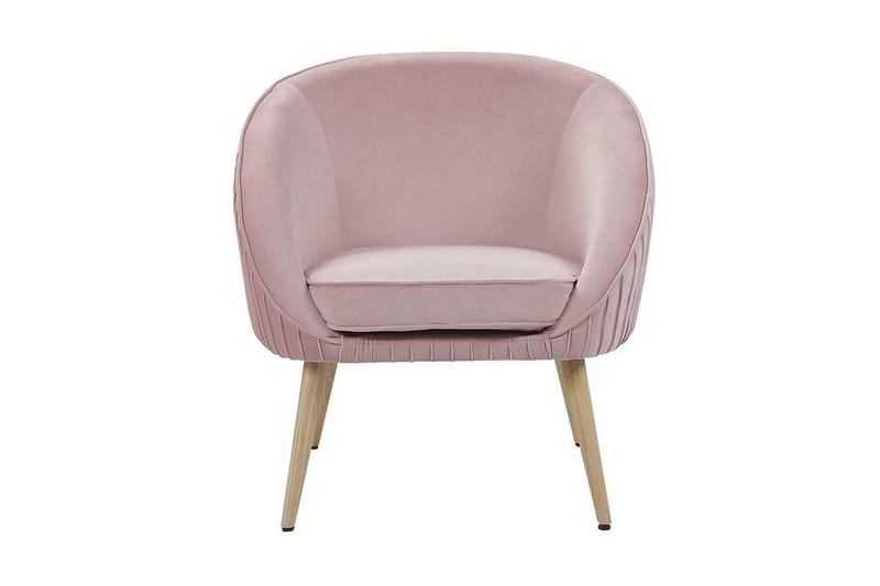 Skaten Fløyelslenestol - Rosa - Møbler - Stoler - Lenestoler - Lenestol uten armlene