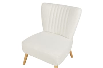 Lenestol Vaasa - Hvit, mørkt tre - Møbler - Stoler - Lenestoler - Lenestol uten armlene