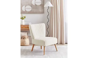 Lenestol Vaasa - Hvit, mørkt tre - Møbler - Stoler - Lenestoler - Lenestol uten armlene