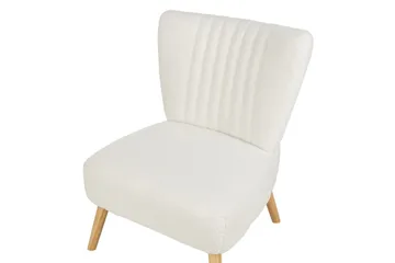 Lenestol Vaasa - Hvit, mørkt tre - Møbler - Stoler - Lenestoler - Lenestol uten armlene