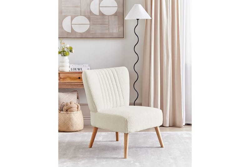 Lenestol Vaasa - Hvit, mørkt tre - Møbler - Stoler - Lenestoler - Lenestol uten armlene