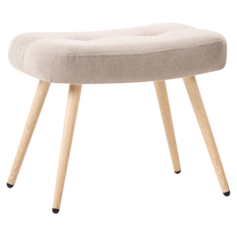 Lenestol Vejle - Beige - Møbler - Stoler - Lenestoler - Lenestol med fotskammel