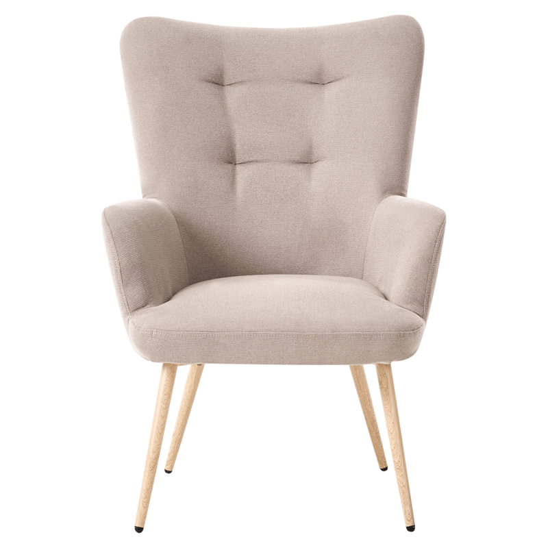 Lenestol Vejle - Beige - Møbler - Stoler - Lenestoler - Lenestol med fotskammel