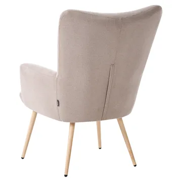 Lenestol Vejle - Beige - Møbler - Stoler - Lenestoler - Lenestol med fotskammel