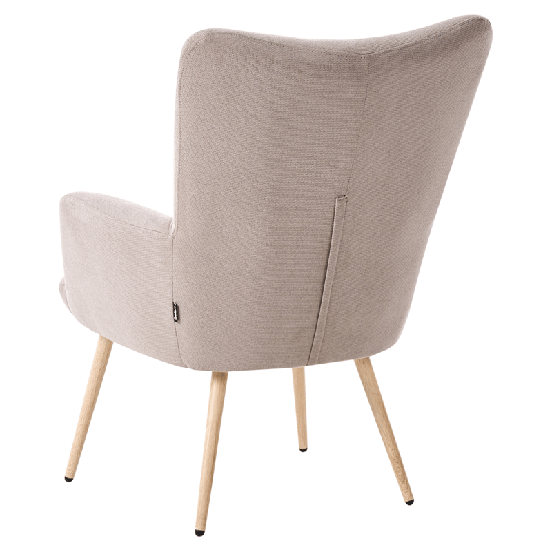 Lenestol Vejle - Beige - Møbler - Stoler - Lenestoler - Lenestol med fotskammel