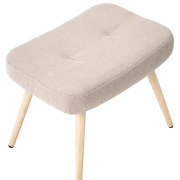 Lenestol Vejle - Beige - Møbler - Stoler - Lenestoler - Lenestol med fotskammel