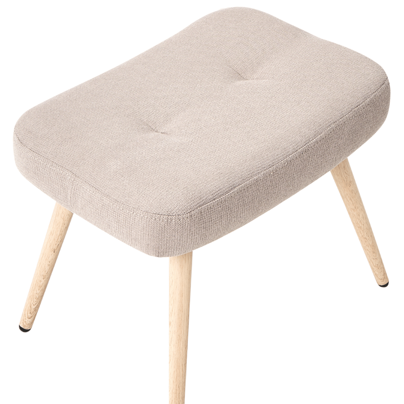 Lenestol Vejle - Beige - Møbler - Stoler - Lenestoler - Lenestol med fotskammel
