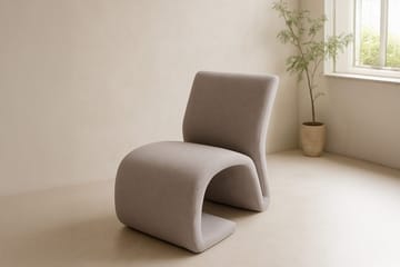 Lenestol Venture Home Rulls Brun - offwhite - Møbler - Stoler - Lenestoler - Lenestol uten armlene