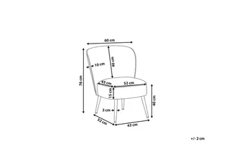 Lenestol Voss - Grå, svart - Møbler - Stoler - Lenestoler - Lenestol uten armlene