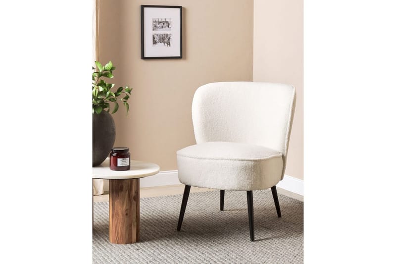 Lenestol Voss - Hvit, Svart - Møbler - Stoler - Lenestoler - Lenestol uten armlene