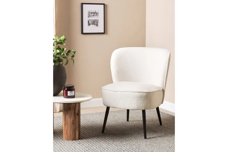 Lenestol Voss - Hvit, Svart - Møbler - Stoler - Lenestoler - Lenestol uten armlene