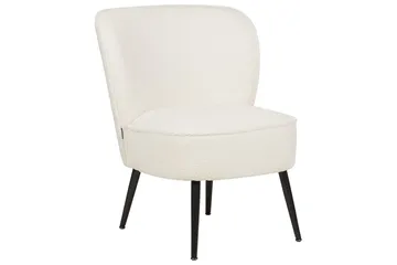 Lenestol Voss - Hvit, Svart - Møbler - Stoler - Lenestoler - Lenestol uten armlene