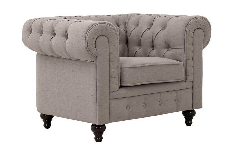 Lenestol Walton Lyx Grå - Grå|Beige - Chesterfield lenestol