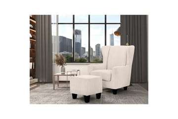 Lenestol Zhili Krem - Krem - Møbler - Stoler - Lenestoler - Ørelappstol