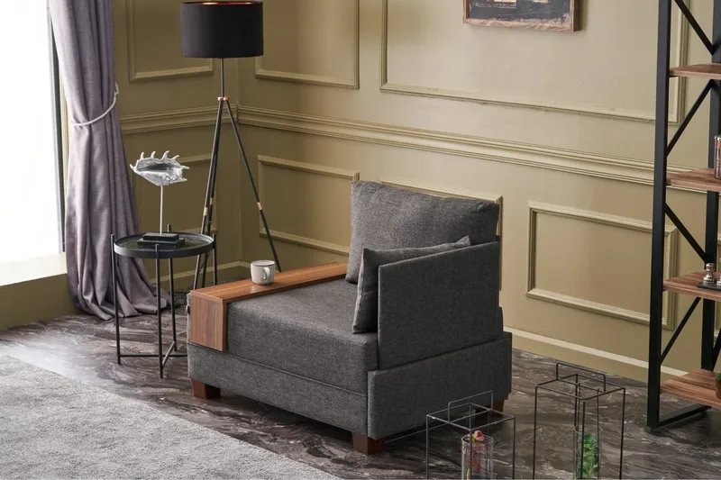 Algeria Sjeselonglenestol - Antrasitt - Møbler - Stoler - Lenestoler - Liggestol