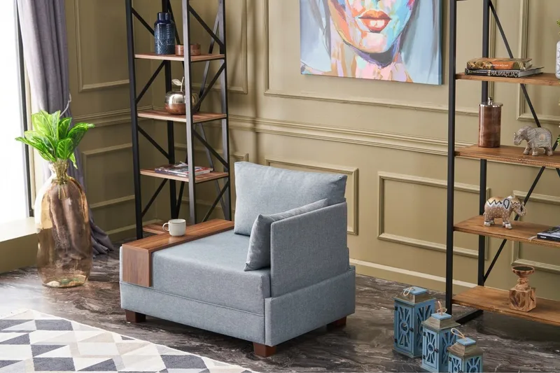 Algeria Sjeselonglenestol - Blå - Møbler - Stoler - Lenestoler - Liggestol