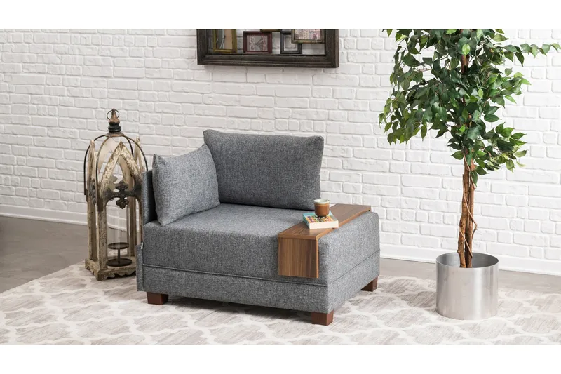 Algeria Sjeselonglenestol - Grå - Møbler - Stoler - Lenestoler - Liggestol