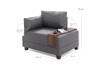 Algeria Sjeselonglenestol - Grå - Møbler - Stoler - Lenestoler - Liggestol