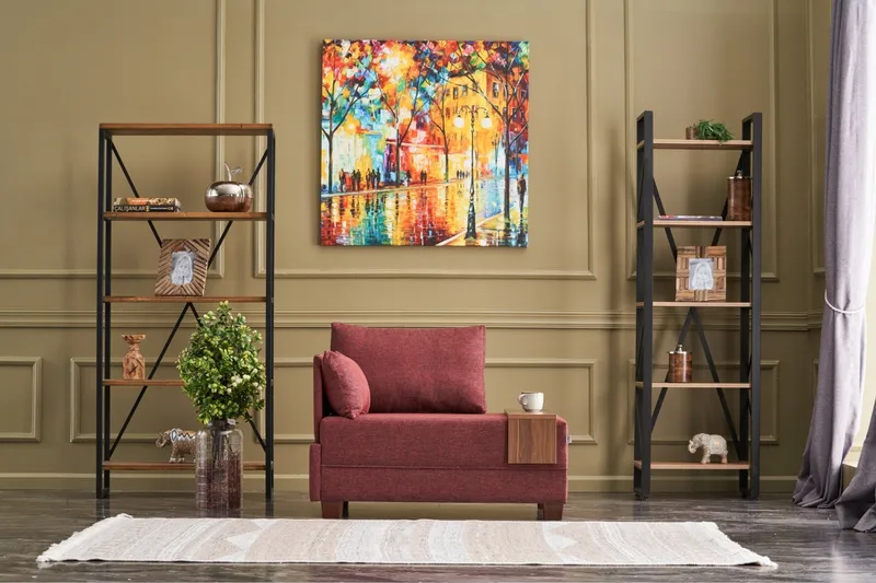 Algeria Sjeselonglenestol - Rød - Møbler - Stoler - Lenestoler - Liggestol