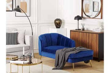 Allier Sjeselong Venstre - Fløyel/Koboltblå - Møbler - Stoler - Lenestoler - Liggestol