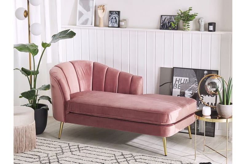 Allier Sjeselong Venstre - Fløyel/Rosa - Møbler - Stoler - Lenestoler - Liggestol