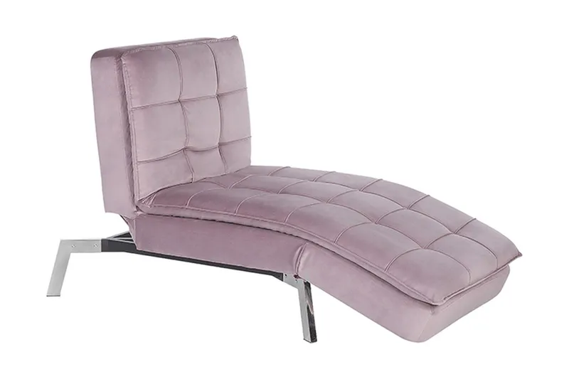 Karyne Sjeselong Fløyel - Rosa - Møbler - Stoler - Lenestoler - Liggestol