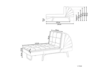 Karyne Sjeselong Fløyel - Rosa - Møbler - Stoler - Lenestoler - Liggestol