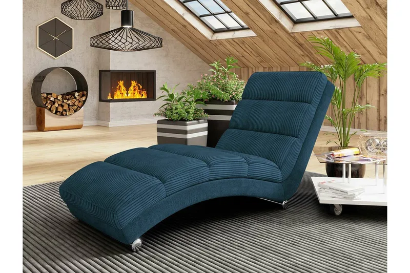 Kintore Liggfåtölj 62 cm 84x NO_BRAND Dark blue - Møbler - Stoler - Lenestoler - Liggestol