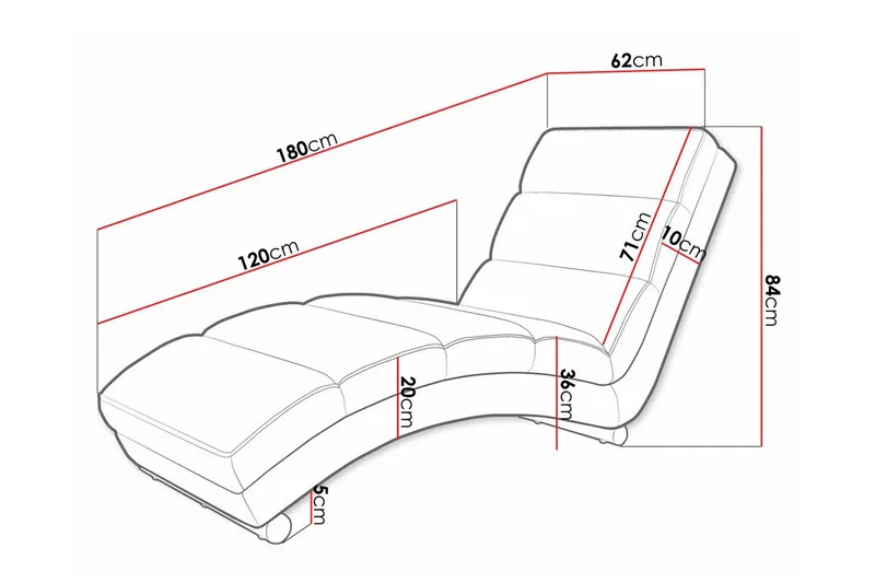 Kintore Liggfåtölj 62 cm Black - Møbler - Stoler - Lenestoler - Liggestol