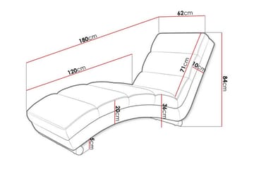 Kintore Liggfåtölj 62 cm NO_BRAND White - Møbler - Stoler - Lenestoler - Liggestol