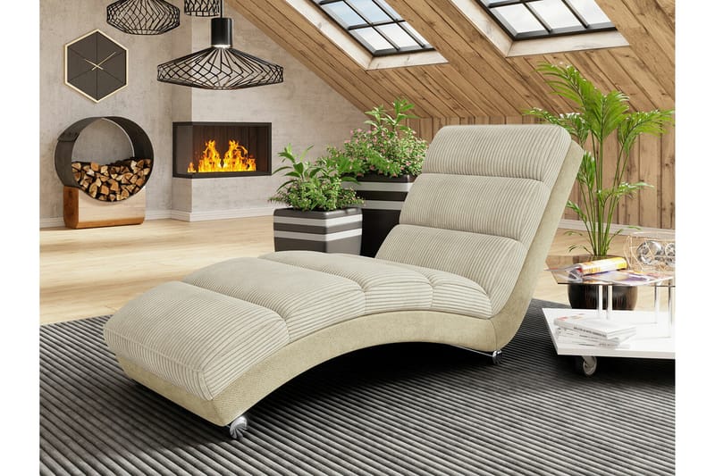 Kintore Liggfåtölj 62 x 84 cm beige - Møbler - Stoler - Lenestoler - Liggestol