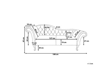 Lattes Sjeselong - Blå - Møbler - Sofaer - Dagsenger