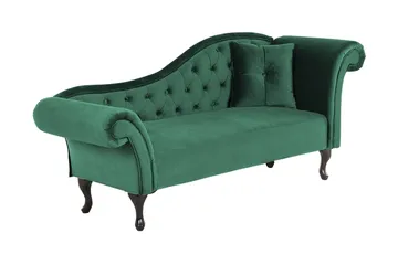 Lattes Sjeselong Høyre - Fløyel/Grønn - Møbler - Sofaer - Dagsenger