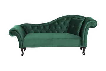 Lattes Sjeselong Høyre - Fløyel/Grønn - Møbler - Sofaer - Dagsenger