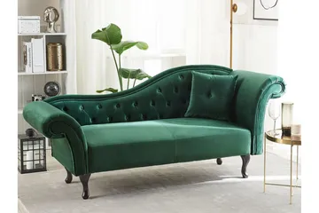 Lattes Sjeselong Høyre - Fløyel/Grønn - Møbler - Sofaer - Dagsenger