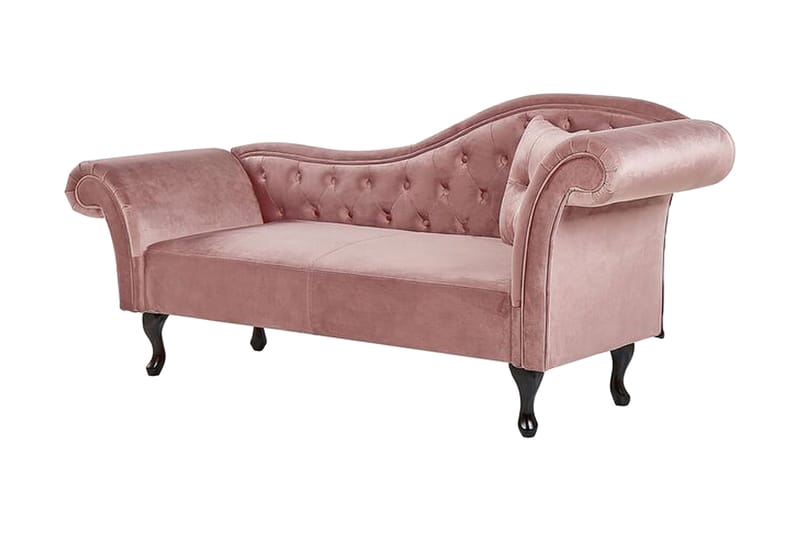 Lattes Sjeselong Høyre - Fløyel/Rosa - Møbler - Sofaer - Dagsenger