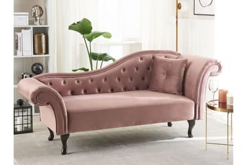 Lattes Sjeselong Høyre - Fløyel/Rosa - Møbler - Sofaer - Dagsenger