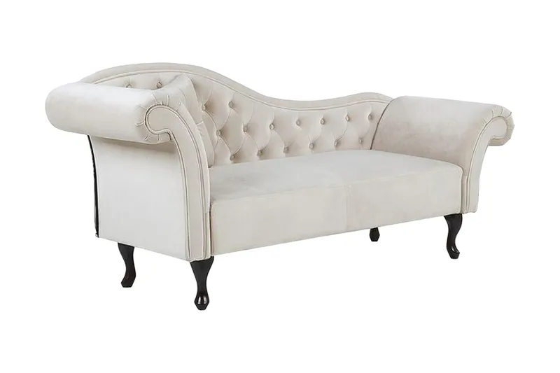 Lattes Sjeselong Venstre, Fløyel/Beige