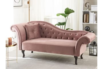 Lattes Sjeselong Venstre - Fløyel/Rosa - Møbler - Sofaer - Dagsenger