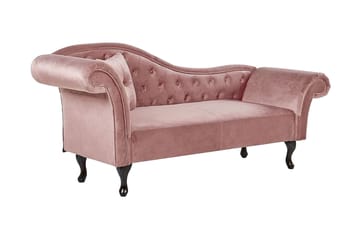 Lattes Sjeselong Venstre - Fløyel/Rosa - Møbler - Sofaer - Dagsenger