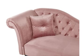Lattes Sjeselong Venstre - Fløyel/Rosa - Møbler - Sofaer - Dagsenger