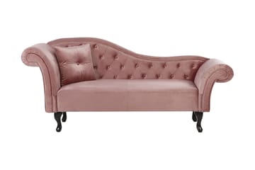 Lattes Sjeselong Venstre - Fløyel/Rosa - Møbler - Sofaer - Dagsenger